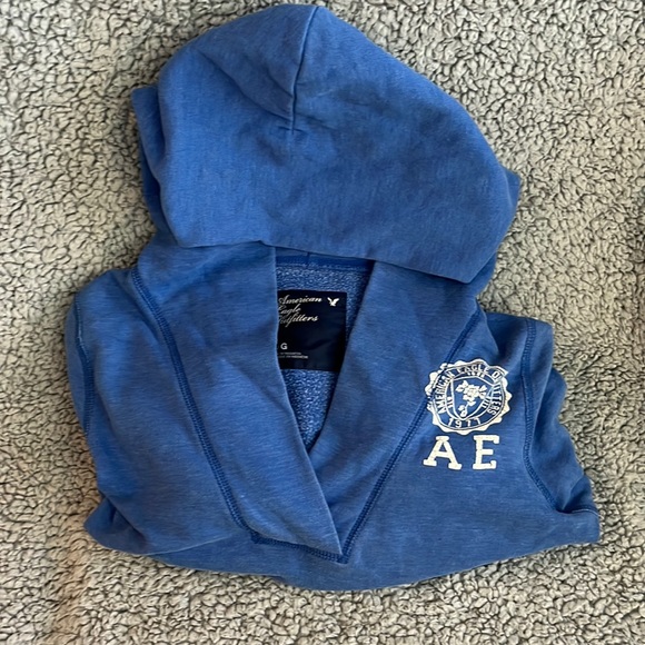 American Eagle Women’s Blue Hoodie - Large - Picture 2 of 7
